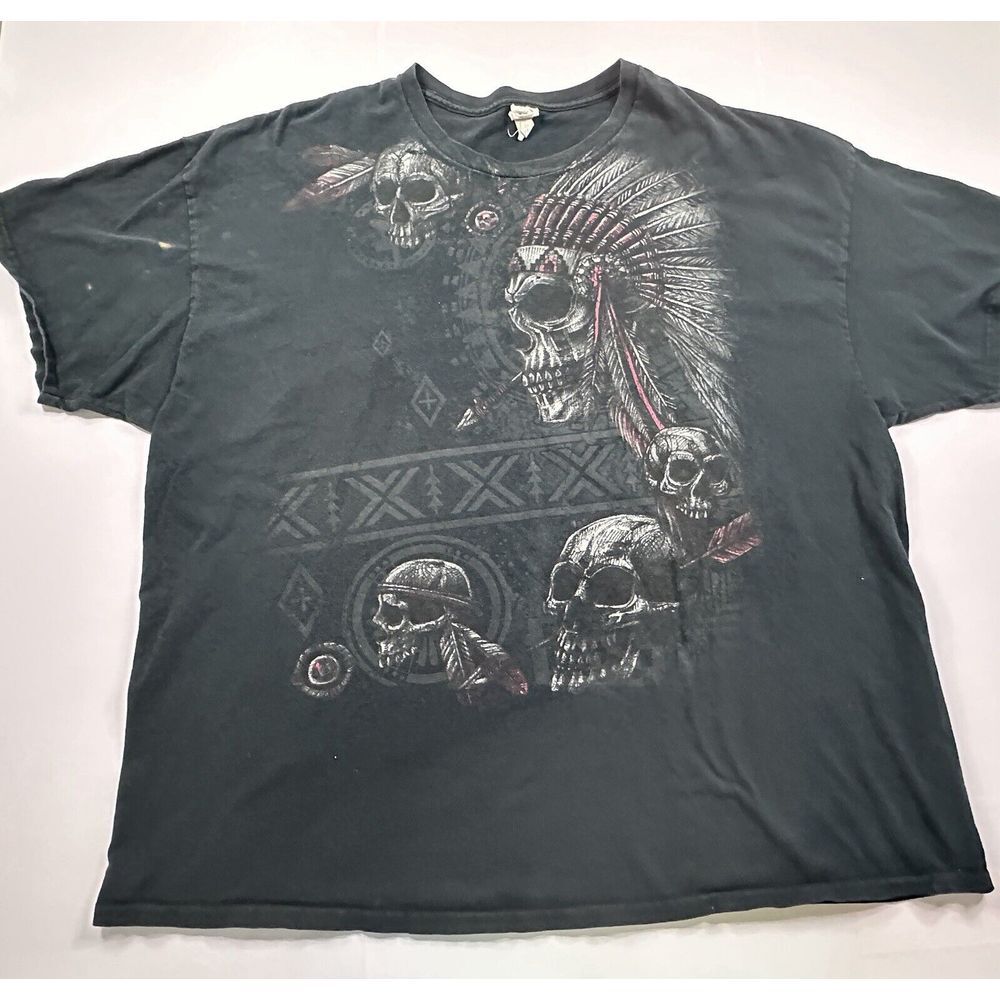Y2K Affliction Style Men's Black T Shirt Size 3XL‎